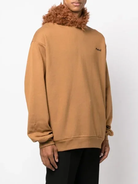 Majica s kapuljačom Marni s vezom smeđa