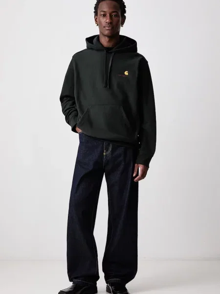 Carhartt WIP American Script bluza z kapturem z bawełną