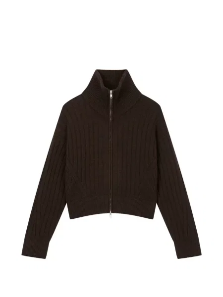 Cardigan Tomboy tricotate maro