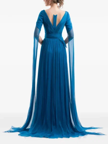 Cu centură rochie maxi Imroska albastru
