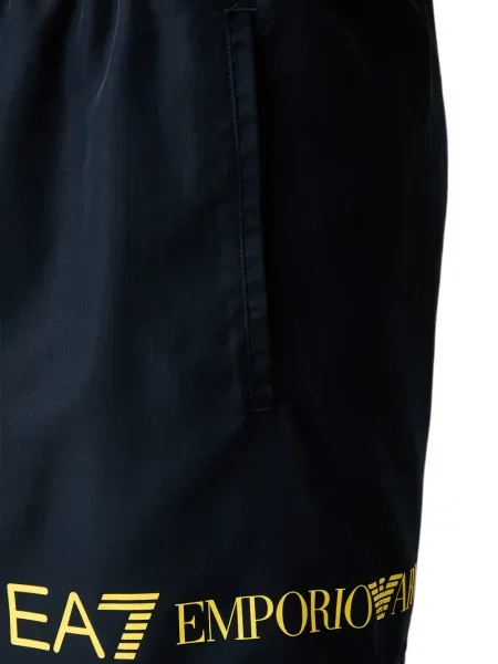 Kupaće gaće Ea7 Emporio Armani s printom s vezicama plava