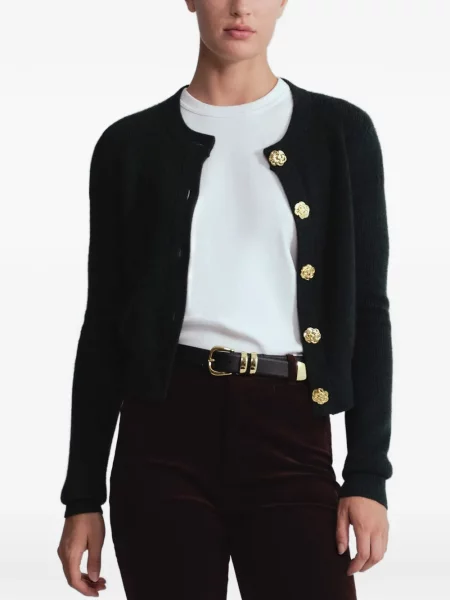 Cardigan Cara Cara cu model floral verde