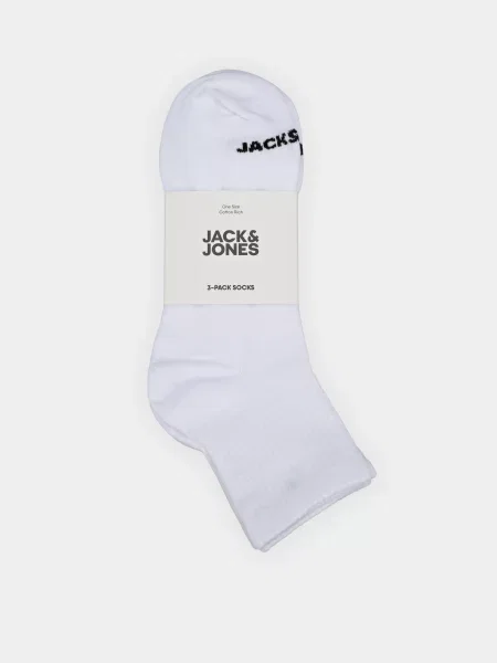 JACK & JONES Набір шкарпеток Бавовна/поліестер білий