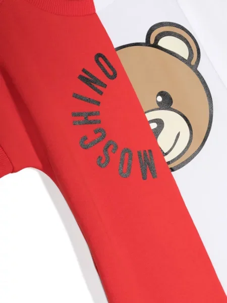 Sukienka koszulowa dziecięca Moschino biała