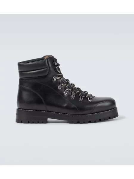 Botine Manolo Blahnik din piele negru