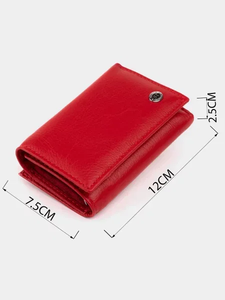 ST Leather Accessories Портмоне Шкіра червоний