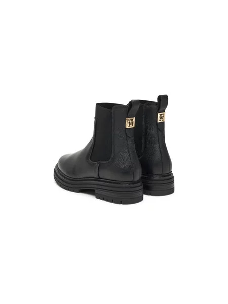 Kotníková obuv s elastickým prvkem Tommy Hilfiger černé