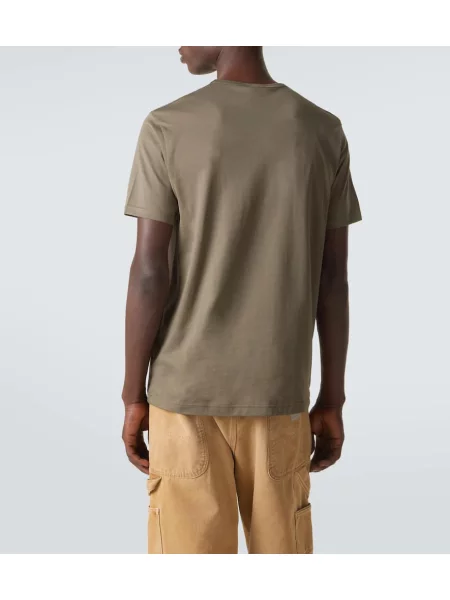 Tricou Sunspel din jerseu verde