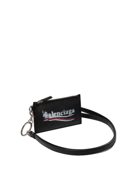 Raštuotas piniginė Balenciaga juoda