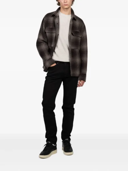 Geacă Rag & Bone în carouri maro