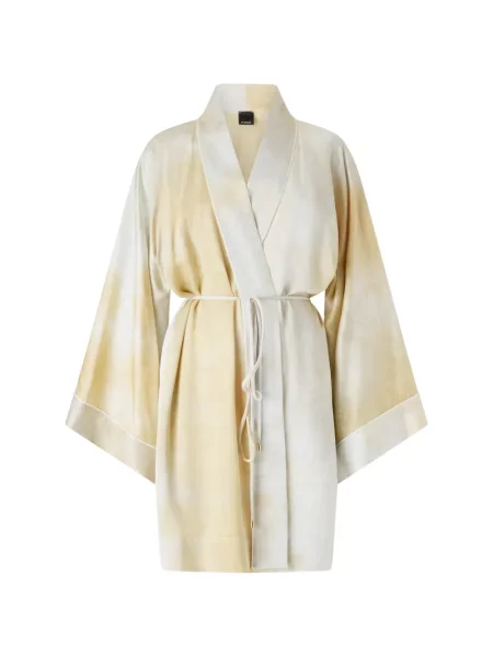 Cu centură curea Pinko din satin cu gradient galben