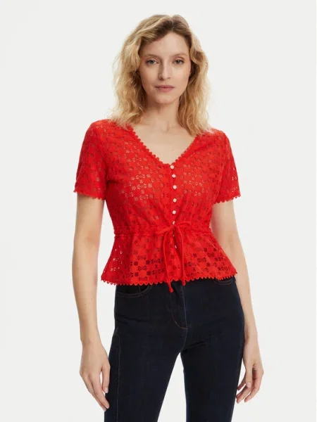 Morgan bluză rosu cu imprimeu DATE roșu