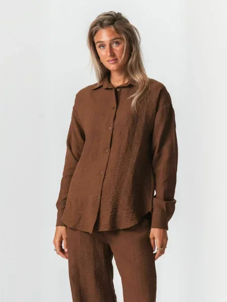 TEESHOPPEN Tricou Lilly maro