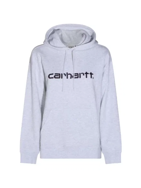 Hanorac cu glugă Carhartt Wip cu autograf gri