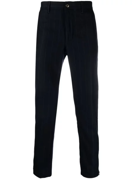 Pantaloni Incotex cu dungi albastru