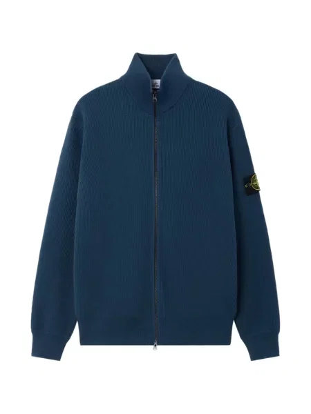 Cardigan Stone Island tricotate cu strasuri albastru