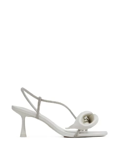 Sandale Cult Gaia cu model floral cu aplicații alb