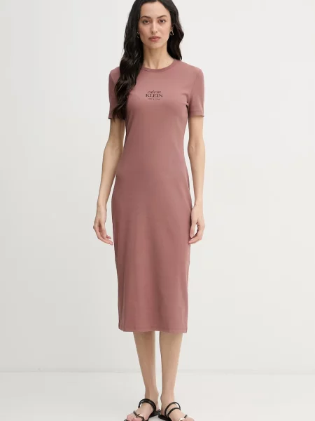 Calvin Klein Jeans Rochie de vară deschis maro