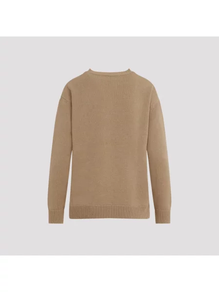Sweter Max Mara z cekinami z kaszmiru brązowy