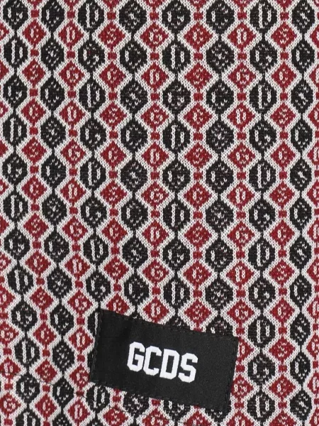 Pantaloni scurți Gcds cu imprimeu geometric roșu