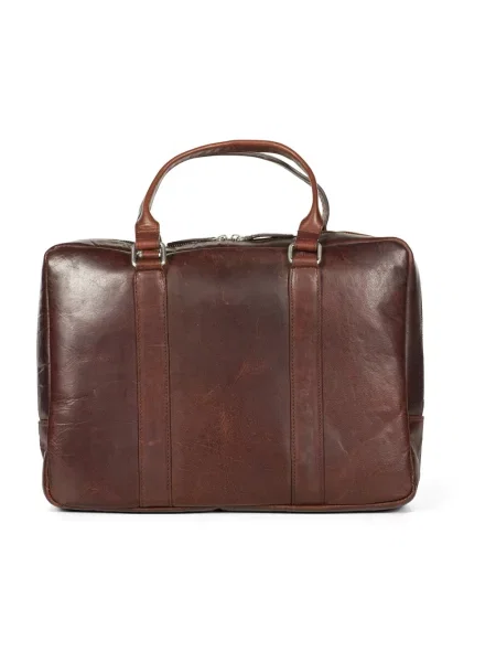 Torba na laptopa Howard London skórzana brązowa