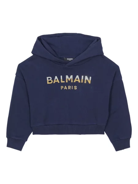 Bluza z kapturem dziecięca Balmain niebieska