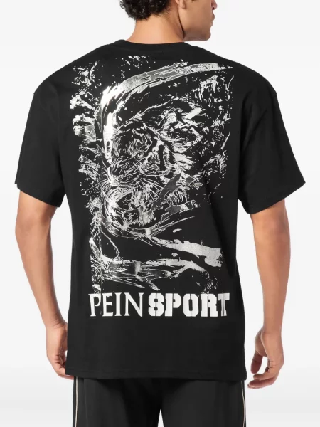 Тениска Plein Sport с принт с тигров принт черно