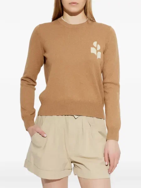 Pulover Marant Etoile cu autograf maro