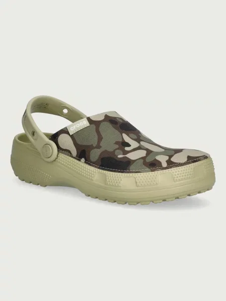Crocs șlapi pentru bărbați Classic Crafted Camo Clog verde