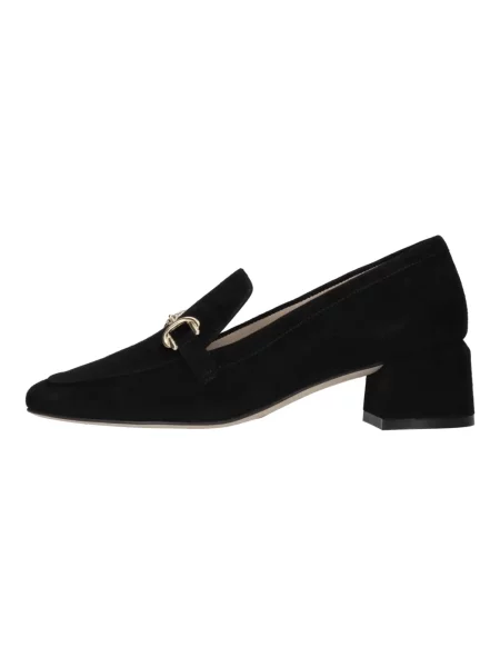 Czółenka Stuart Weitzman skórzana na sprzączkę czarna