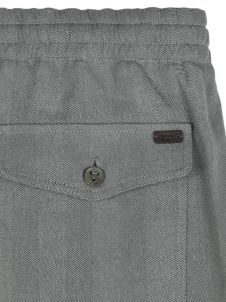 Pantaloni Tod's de in cu model herringbone cu cordon gri