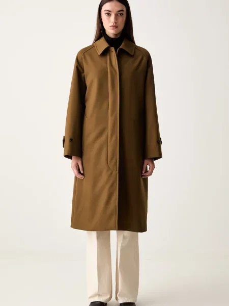 A.P.C. palton pentru femei cu lână mac colette verde