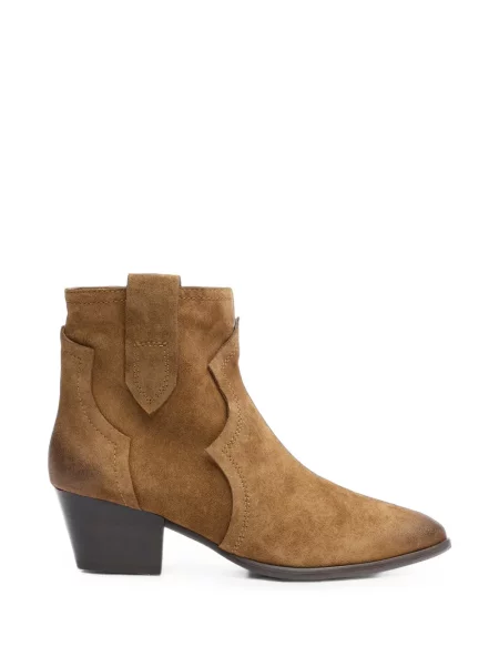 Botine Ash evazate maro