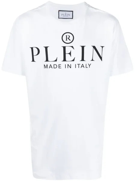Tricou Philipp Plein cu imagine alb