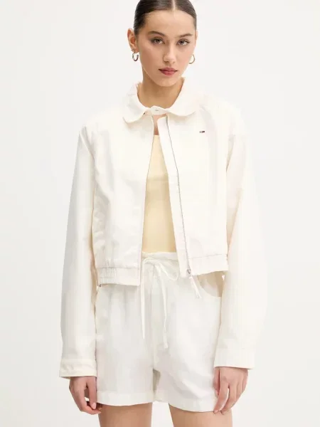 Kurtka jeansowa Tommy Jeans beżowa