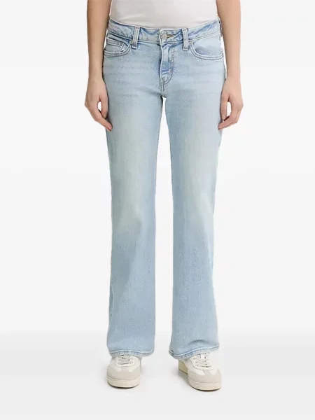 Curea Levi's® cu broderie cu cataramă cu dungi albastru