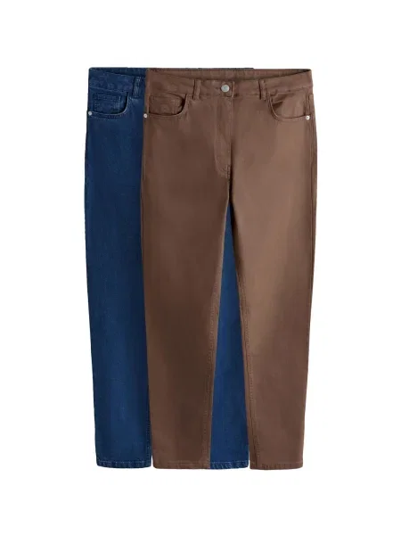 The Set Džíny džínovina / karamelová modrá