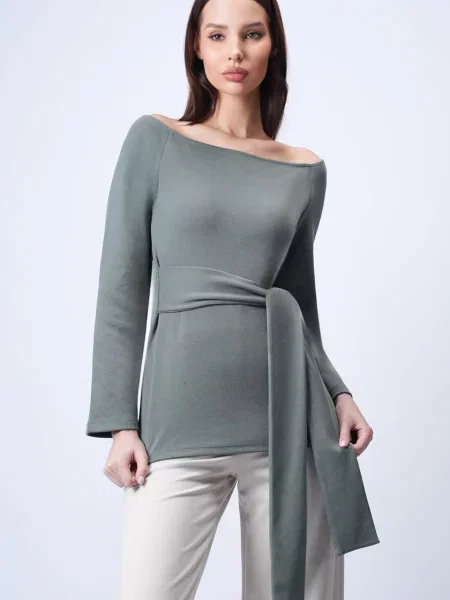 Trend Alaçatı Stili Tricou pastel verde