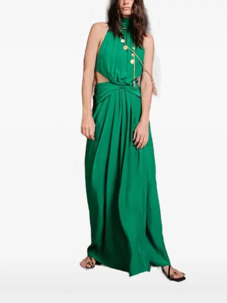Rochie maxi Johanna Ortiz de costum verde