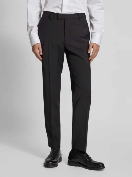 Spodnie garniturowe z mieszanki wełny Model „Ryan” Pierre Cardin czarne