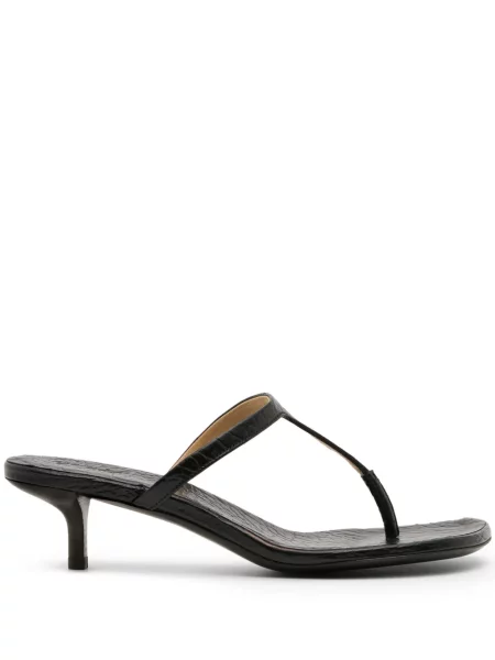 Papuci tip mules Marsell din piele negru