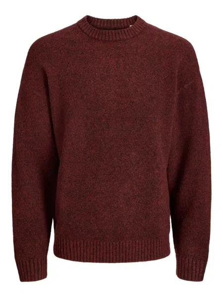 JACK & JONES Pulover JJESoho Ollie roşu închis