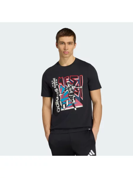 Koszulka z grafiką Messi Fun czarna