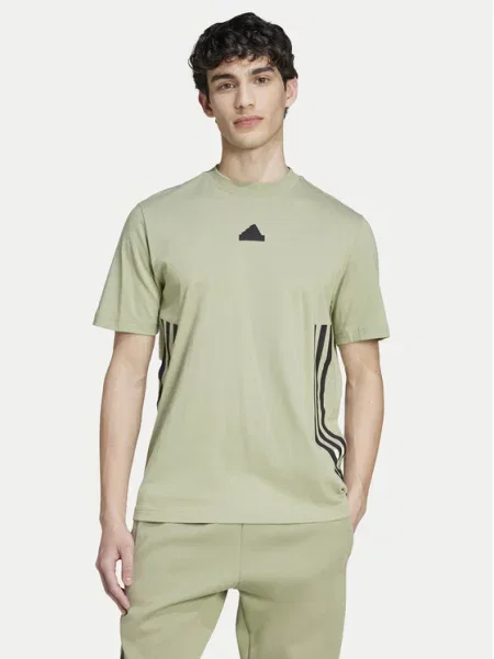 Pruhované tričko Adidas zelené