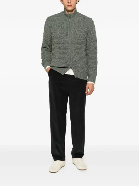 Cardigan Canali tricotate verde