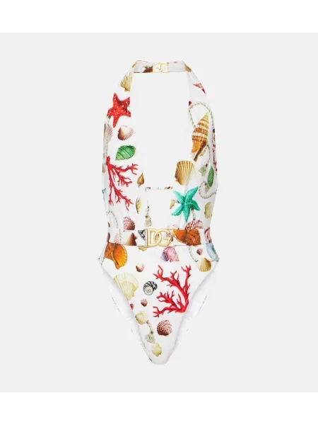 Spodnie Dolce&gabbana z nadrukiem z dekoltem halter