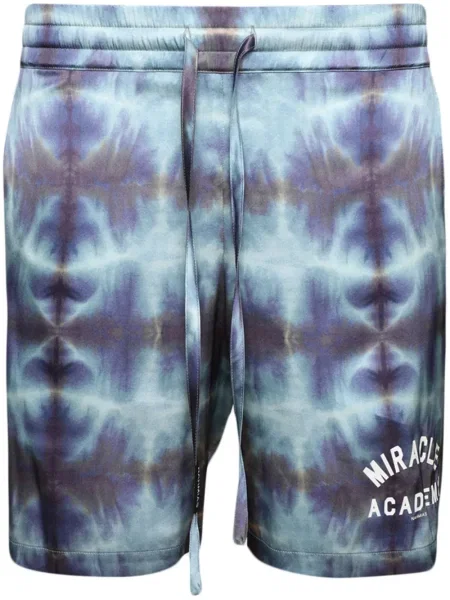 Pantaloni scurți Nahmias de mătase albastru
