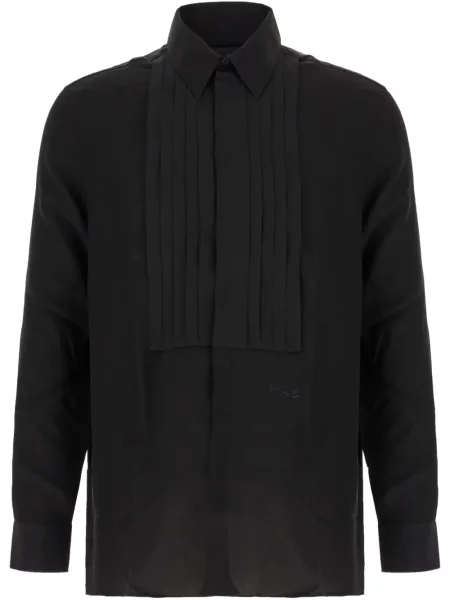 Hedvábná plisovaná košile Givenchy černá