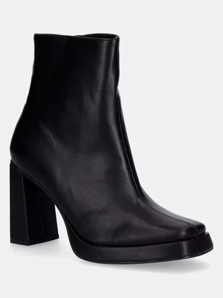 Gležnarji Koi Footwear Halla Black Heeled Boots črna