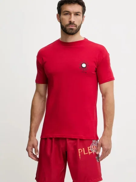 Тениска PLEIN SPORT с апликация червено